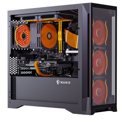 Manik Phantom II Black mATX PC Case Only