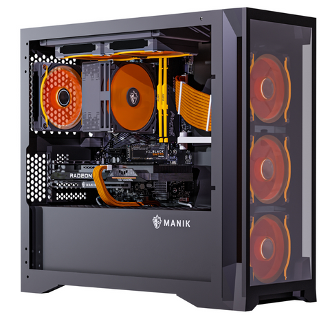 Manik Phantom II Black mATX PC Case Only